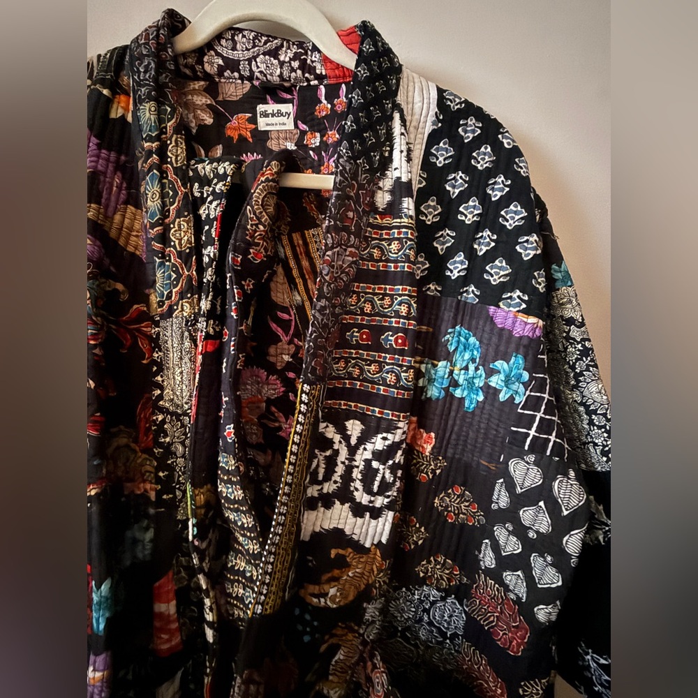 Multicolor Patchwork Robe - image 3